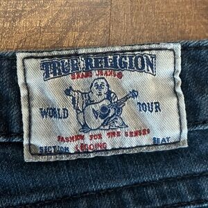 True religion Womens straight cut low rise jeans Sz 25 waist pockets